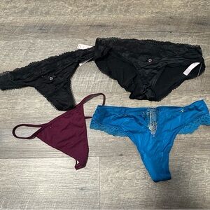 Victoria's Secret Lace Bottoms - Black, Navy, Teal, Cream